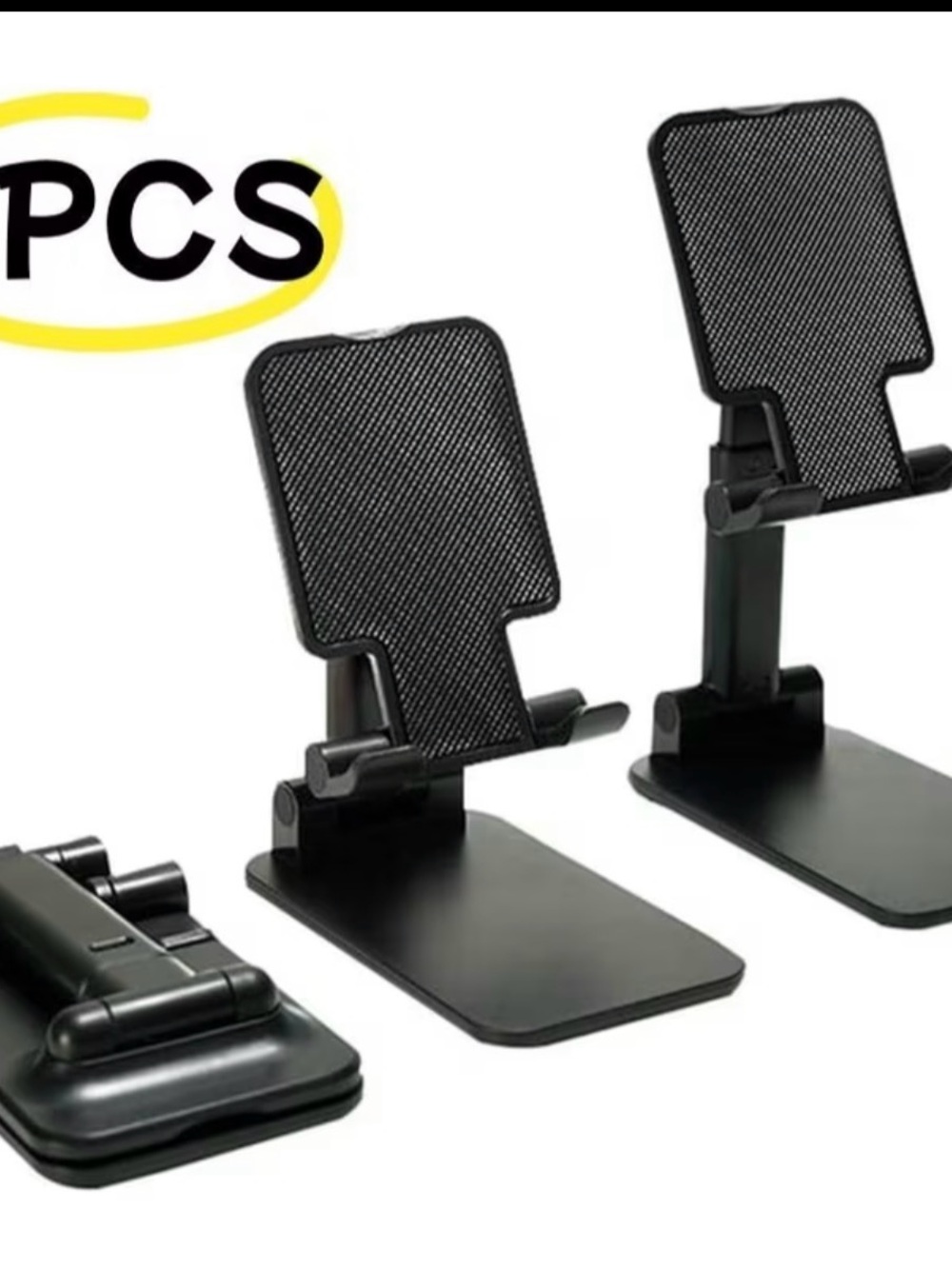 Adjustable Foldable Phone & Tablet Stand - Black